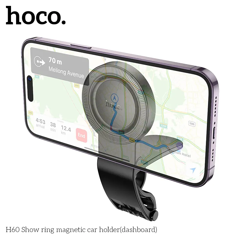 Giá Đỡ Ô Tô Hoco H60 Show Ring mang lại trải nghiệm tiện ích khi lái xe an toàn, dễ thao tác