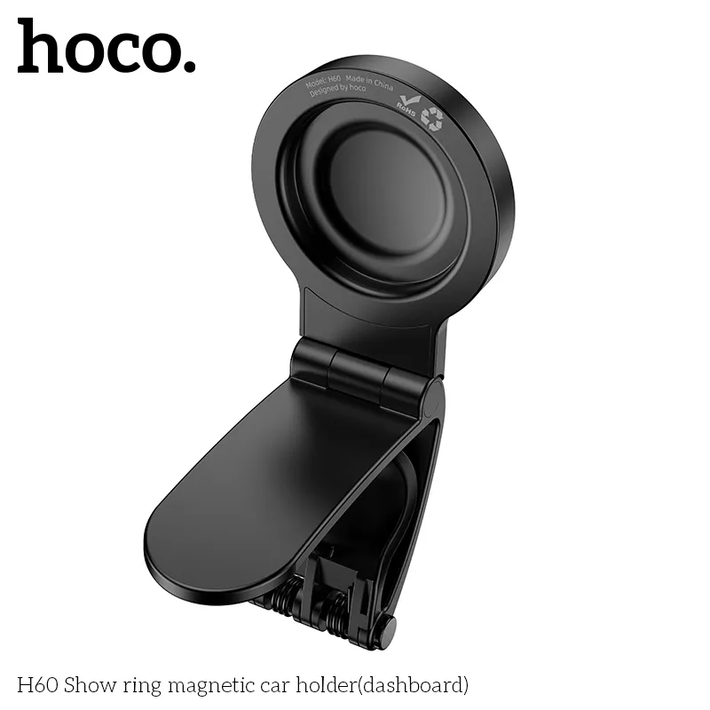 Giá Đỡ Ô Tô Hoco H60 Show Ring chi tiết tính năng chống trơn trượt, chống trầy xước điện thoại
