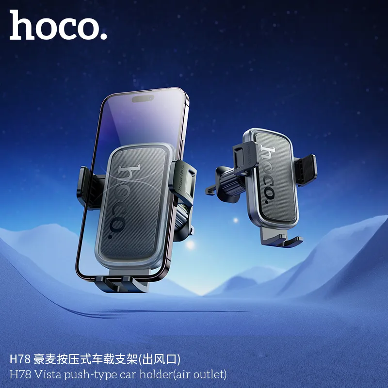 Giá đỡ ô tô Hoco H78 Vista Push-type (Air Outlet) thiết kế hiện đại đa năng dễ sử dụng