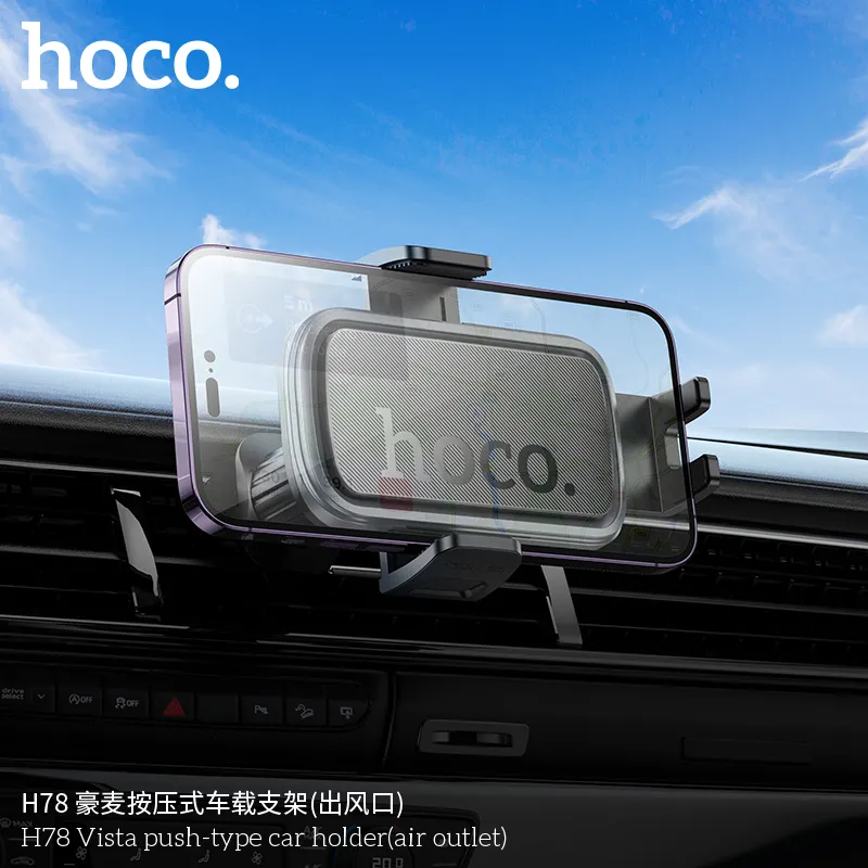 Giá đỡ ô tô Hoco H78 Vista với kiểu dáng sang trọng, chất liệu bền bỉ