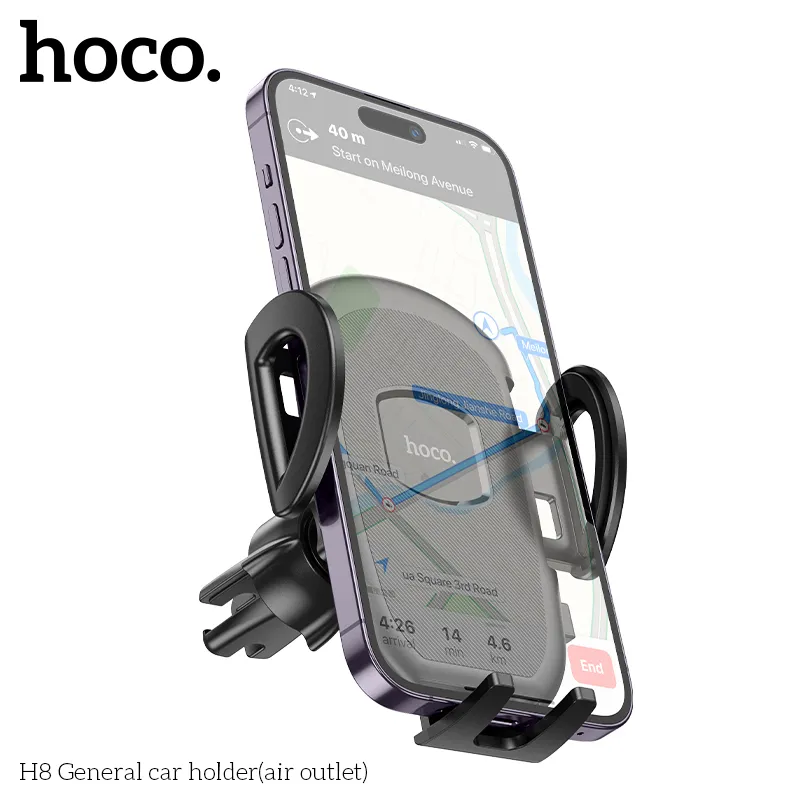 Giá Đỡ Ô Tô Hoco H8 General (Air Outlet) thiết kế chắc chắn, tiện lợi cho mọi mẫu điện thoại
