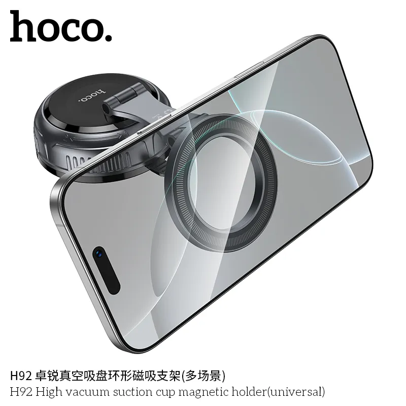 Giá Đỡ Ô Tô Hoco H92 High Vacuum thiết kế tiện dụng, chất liệu ABS và hợp kim kẽm bền bỉ