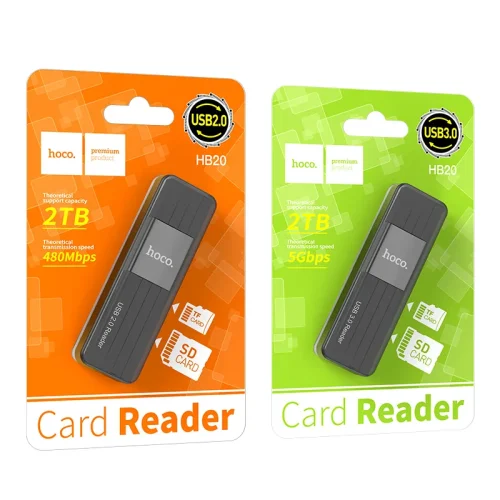Bộ Chuyển Đổi Hoco HB20 Mindful 2-in-1 card reader USB2.0