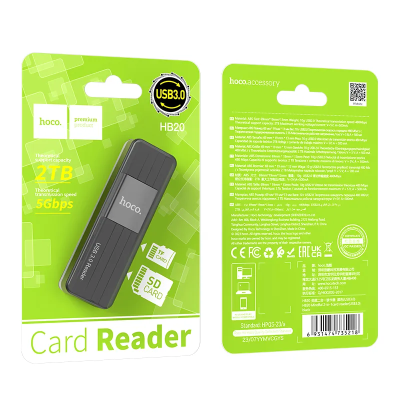 Bộ Chuyển Đổi Hoco HB20 Mindful thiết kế ABS bền chắc