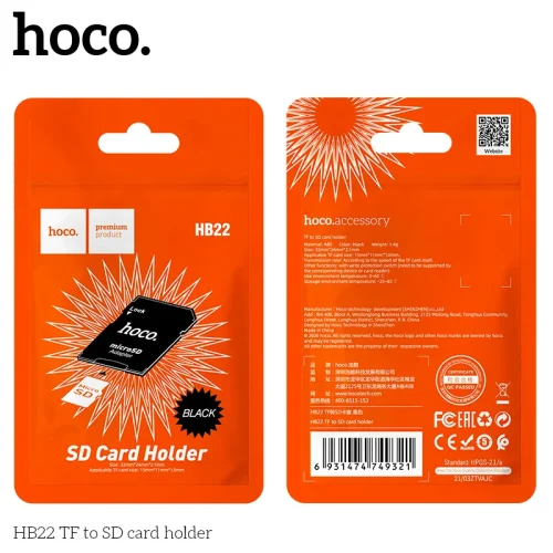 Bộ Chuyển Đổi Hoco HB22 TF to SD card holder