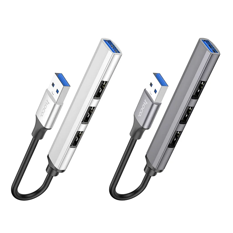 Bộ Chuyển Đổi Hoco HB26 4 in 1 adapter USB to USB3.0+USB2.0*3 thiết kế nhỏ gọn tiện lợi