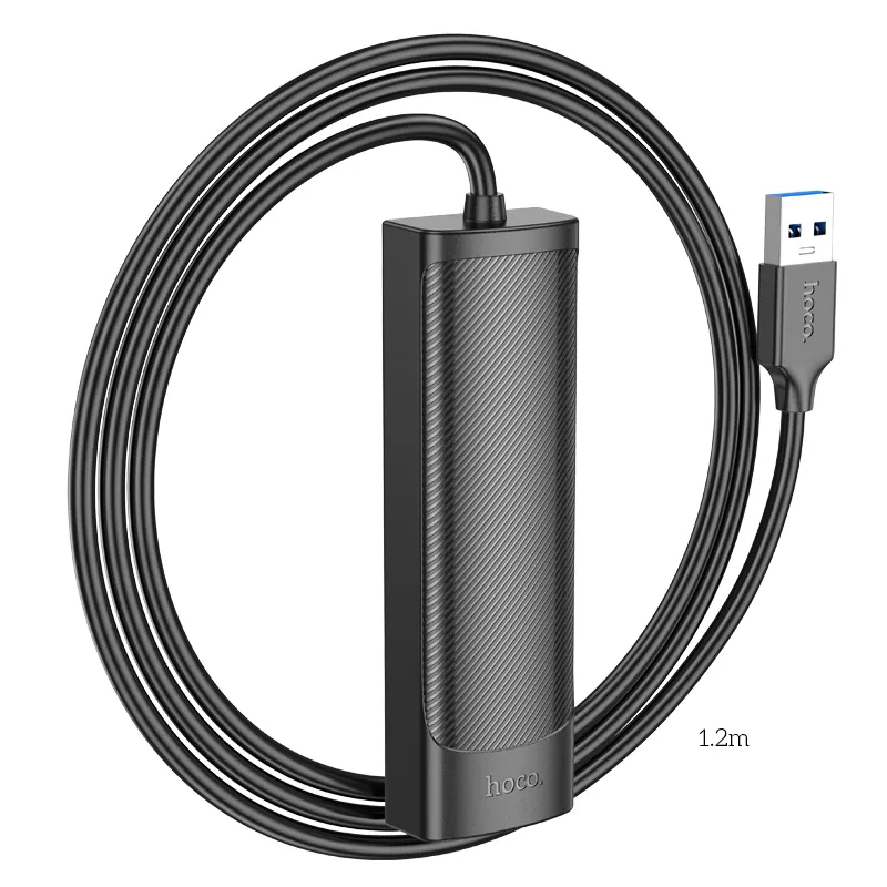 Bộ Chuyển Đổi Hoco HB42 Easy safety 4-in-1 với thiết kế nhỏ gọn tiện lợi cho kết nối USB và mạng Gigabit