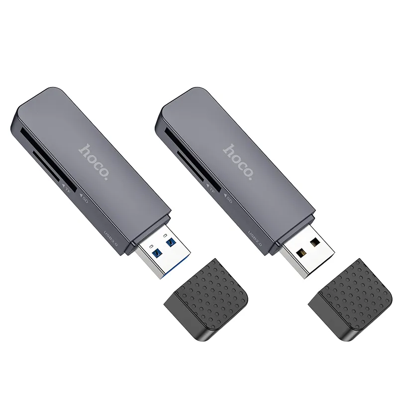 Bộ Chuyển Đổi Hoco HB45 Spirit 2-in-1 USB 2.0 card reader thiết kế nhỏ gọn chất liệu ABS bền bỉ