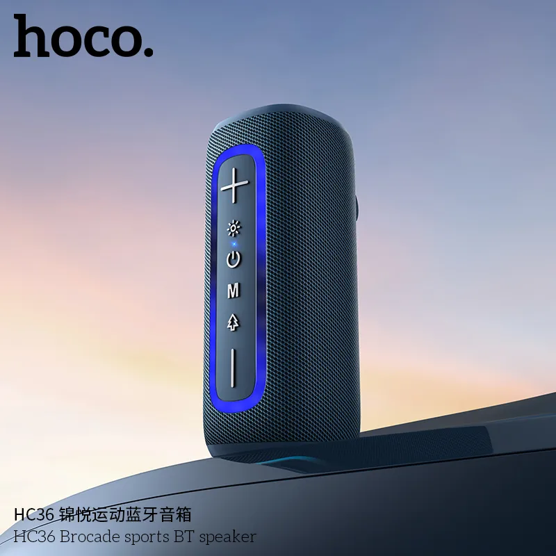 Loa Bluetooth Hoco HC36 Brocade thiết kế chống nước, kiểu dáng thể thao năng động