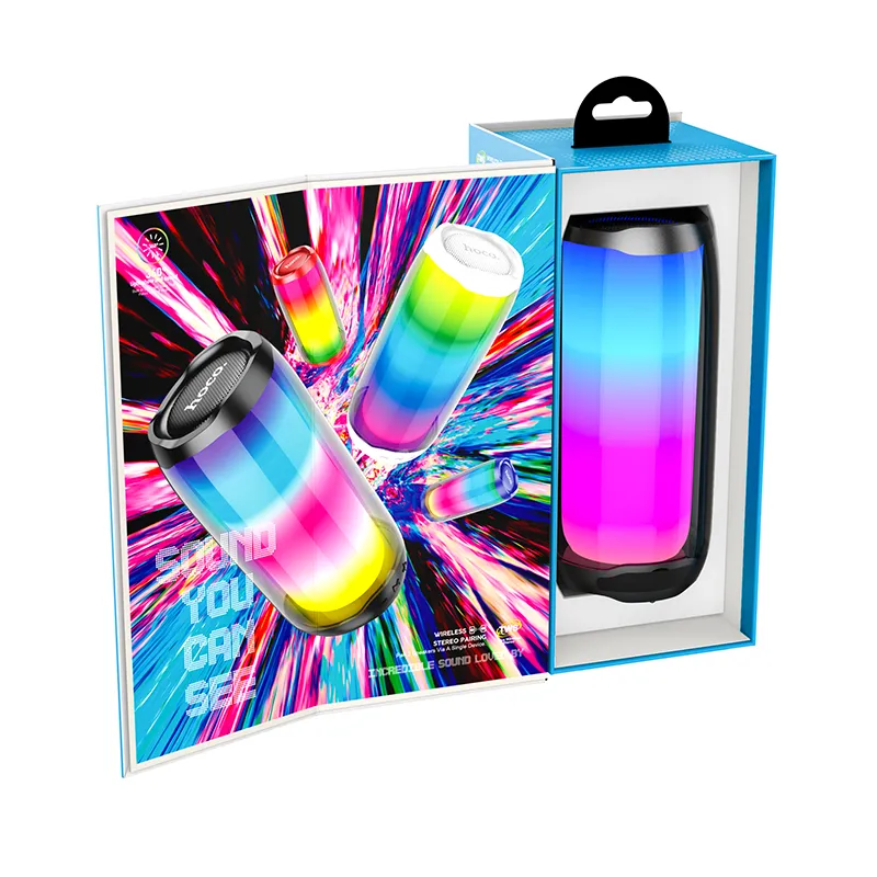 Loa Bluetooth Hoco HC8 Pulsating Colorful Luminous với thiết kế năng động và âm thanh mạnh mẽ