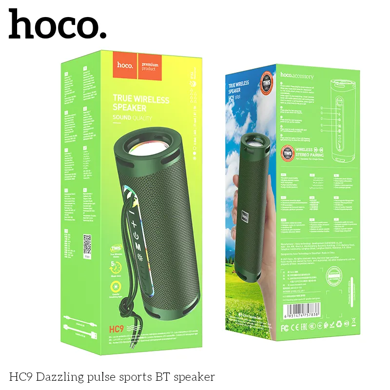 Loa Bluetooth Thể Thao Hoco HC9 Dazzling Pulse với thiết kế hiện đại và âm thanh sống động