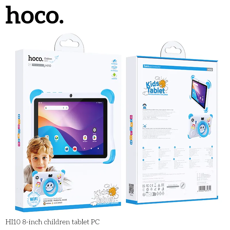 Máy tính bảng trẻ em Hoco HI10 8 inch với thiết kế chắc chắn ABS+PC an toàn