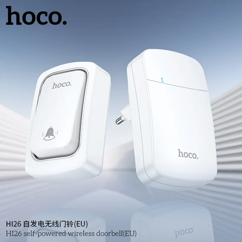 Chuông cửa Hoco HI26 kiểu dáng nhỏ gọn màu trắng sang trọng