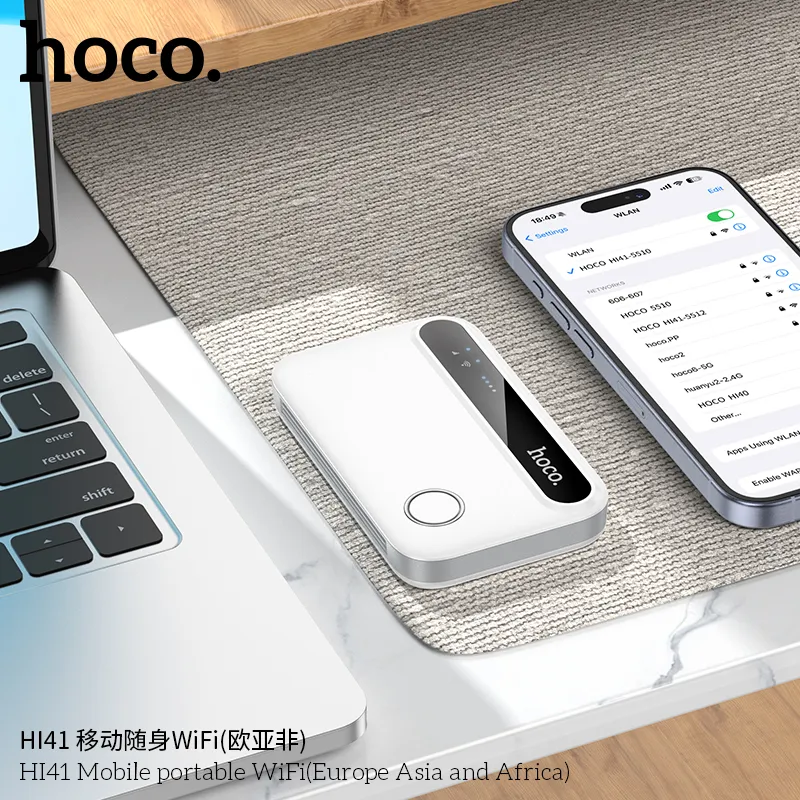 WiFi Di Động Hoco HI41 mẫu mã hiện đại, tiện lợi cho di động nhanh chóng