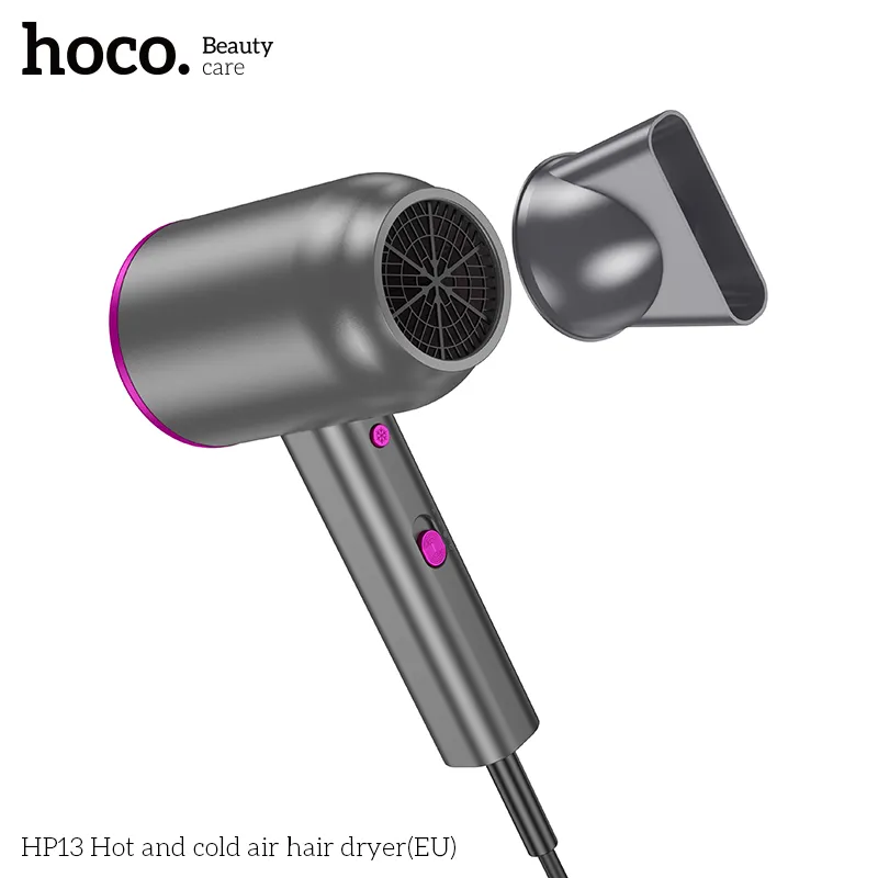 Máy Sấy Tóc Nóng Lạnh Hoco HP13 tính năng vòi phun xoay 360 độ
