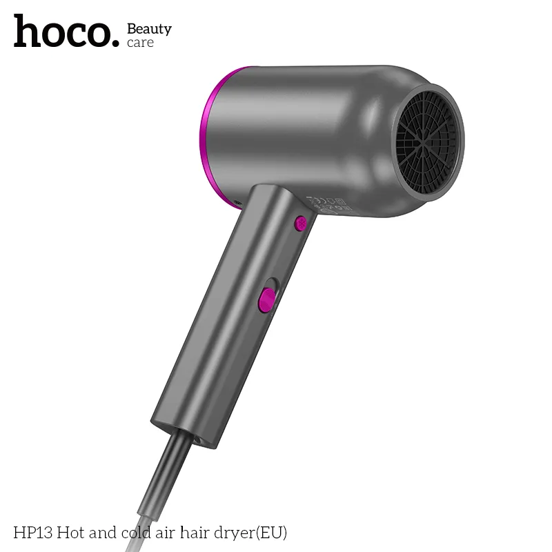Máy Sấy Tóc Nóng Lạnh Hoco HP13 đóng gói đầy đủ phụ kiện
