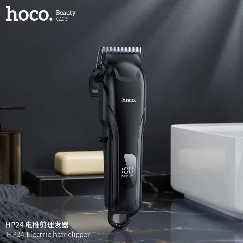 Tông đơ cắt tóc điện Hoco HP24 thiết kế hiện đại, chất liệu ABS và thép không gỉ bền bỉ