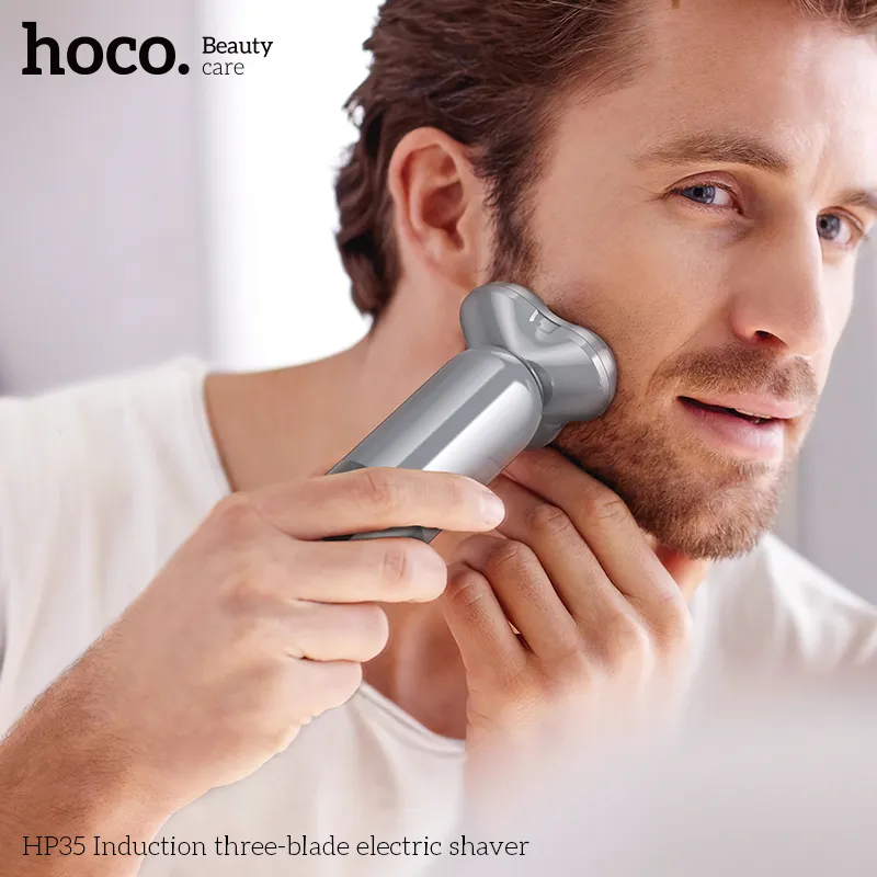 Máy Cạo Râu Điện 3 Lưỡi Hoco HP35 thiết kế hiện đại, dễ sử dụng mang lại hiệu quả cao