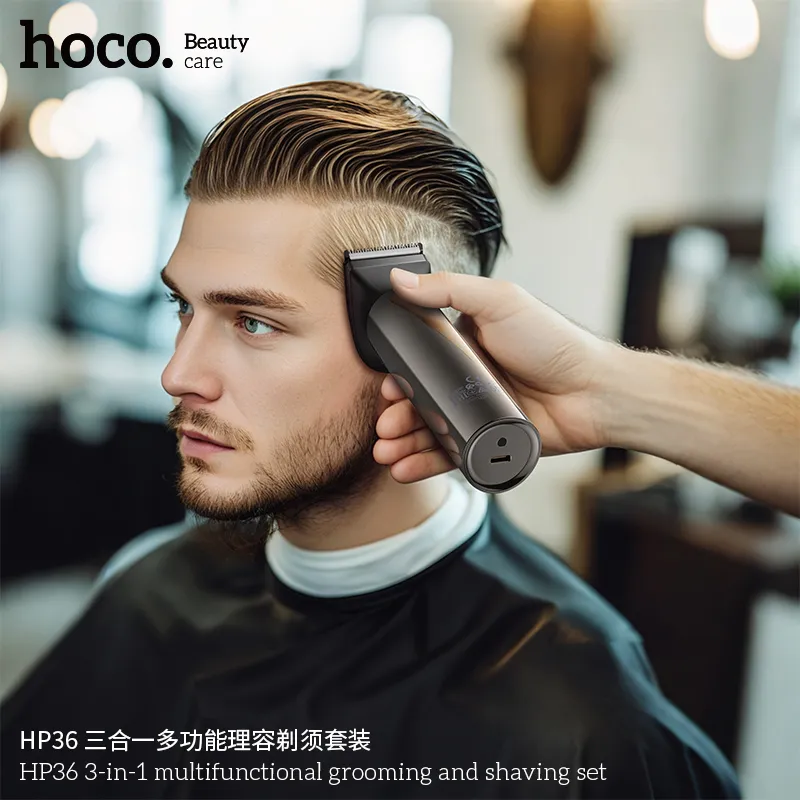 Bộ tông đơ cạo & tỉa đa năng 3 trong 1 Hoco HP36 thiết kế hiện đại, chất liệu ABS bền bỉ