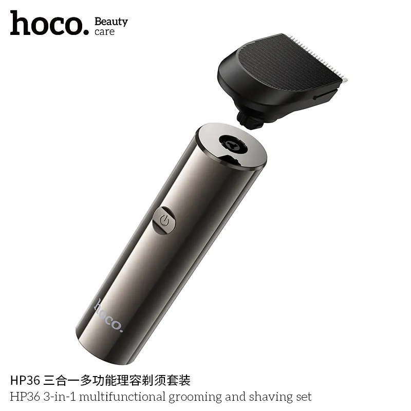 Đóng gói gồm tông đơ, cáp sạc USB, chổi vệ sinh và vỏ bảo vệ đầy đủ