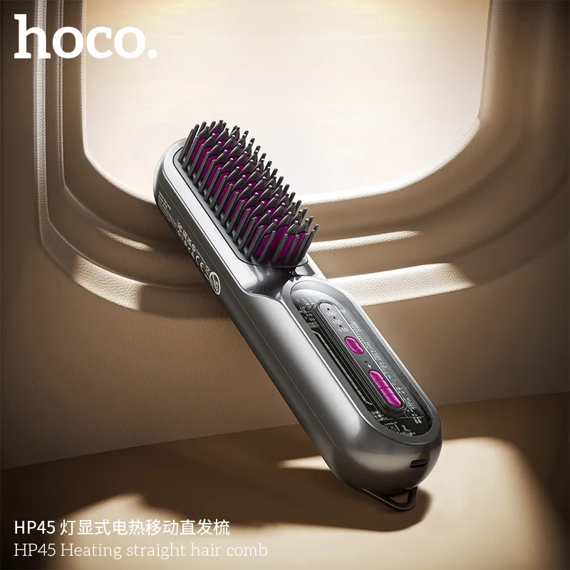 Lược Duỗi Tóc Điện Hoco HP45 với thiết kế hiện đại và dễ sử dụng