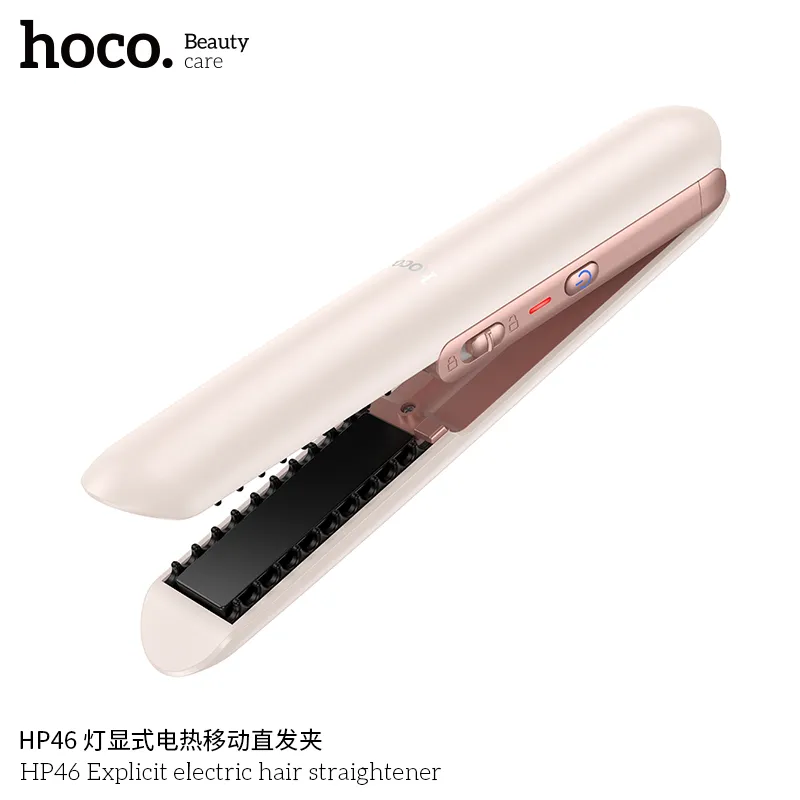 Máy Duỗi Tóc Điện Hoco HP46 đóng gói đầy đủ phụ kiện kèm theo