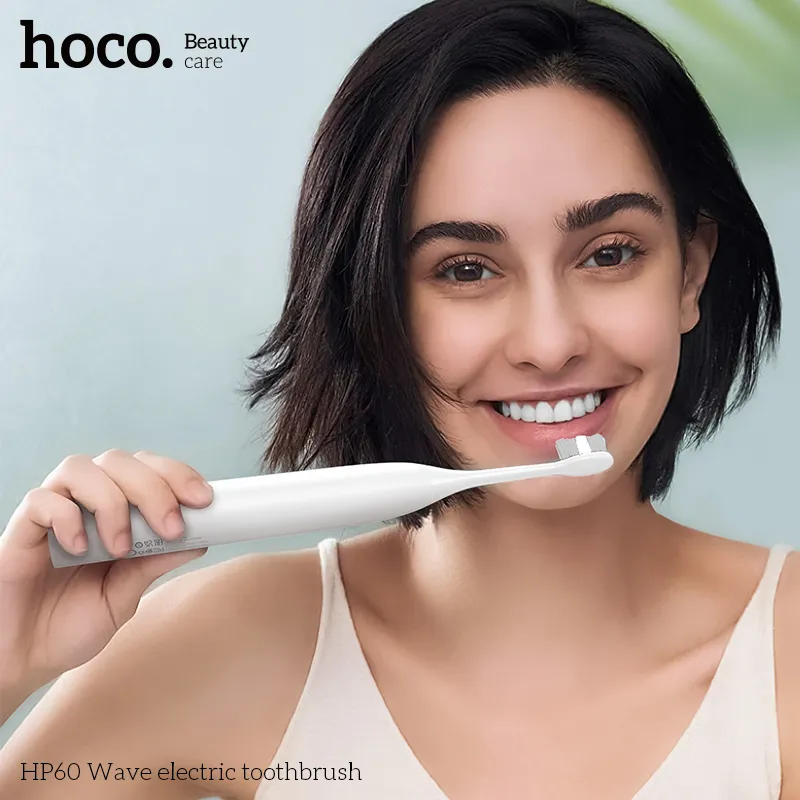 Bàn chải đánh răng điện Hoco HP60 thiết kế hiện đại, chất liệu ABS bền, chống nước IPX7 hiệu quả