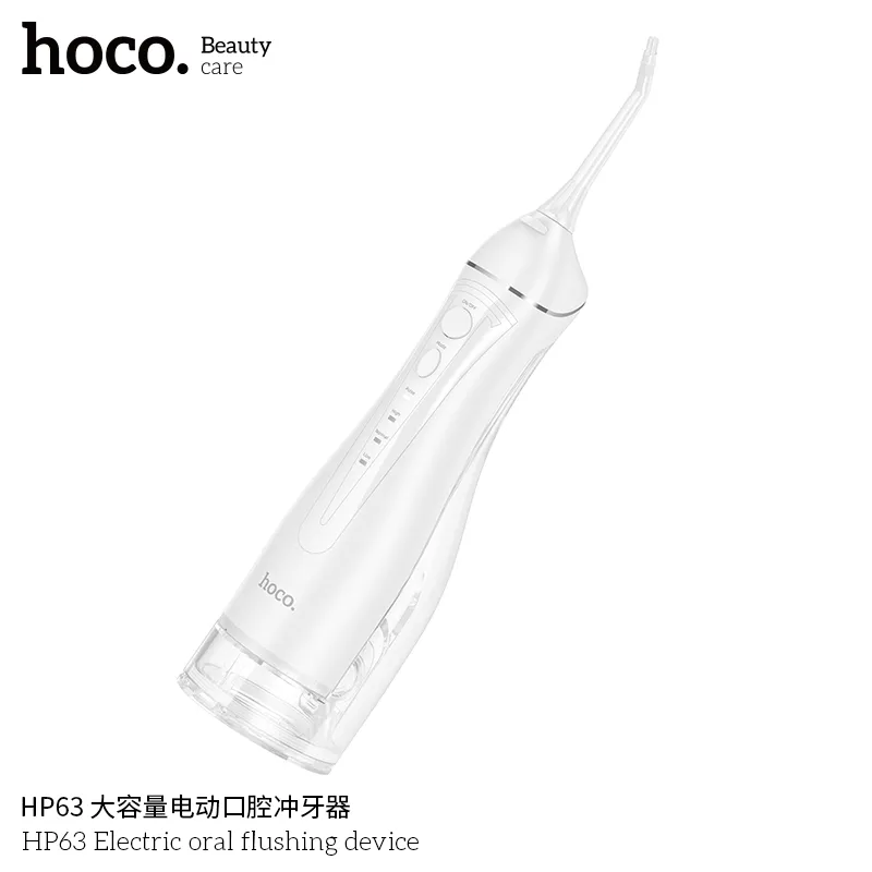 Đóng gói đầy đủ phụ kiện kèm theo Máy Tăm Nước Hoco HP63