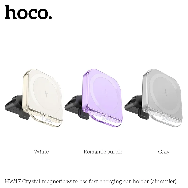 Giá đỡ ô tô Hoco HW17 Crystal thiết kế nhỏ gọn, chất liệu ABS bền bỉ