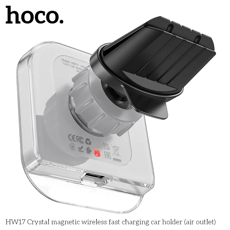 Trải nghiệm sử dụng mượt mà với giá đỡ Hoco HW17 Crystal, giữ chắc chắn điện thoại