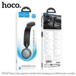 Giá Đỡ Ô Tô Sạc Không Dây Hoco HW29 Totem Ring (Center Console)