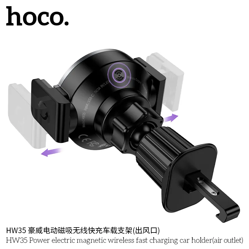 Giá Đỡ Ô Tô Hoco HW35 với kiểu dáng sang trọng tiện lợi dùng cửa gió điều hòa