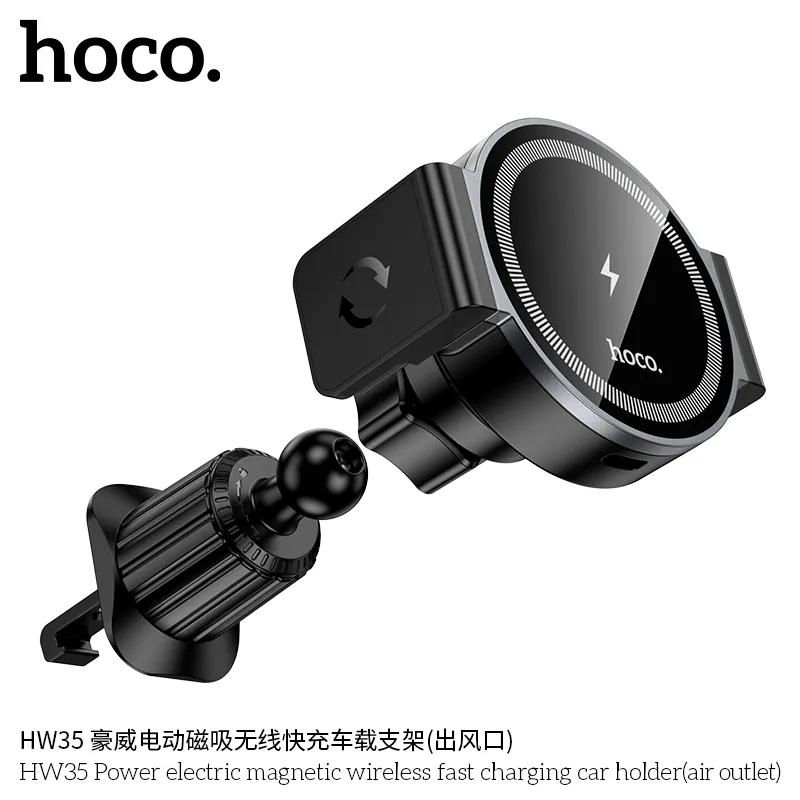 Trải nghiệm sạc và giữ điện thoại ổn định khi lái xe cùng Hoco HW35 Power Electric