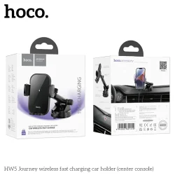 Giá Đỡ Ô Tô Sạc Không Dây Hoco HW5 Journey (Center Console)