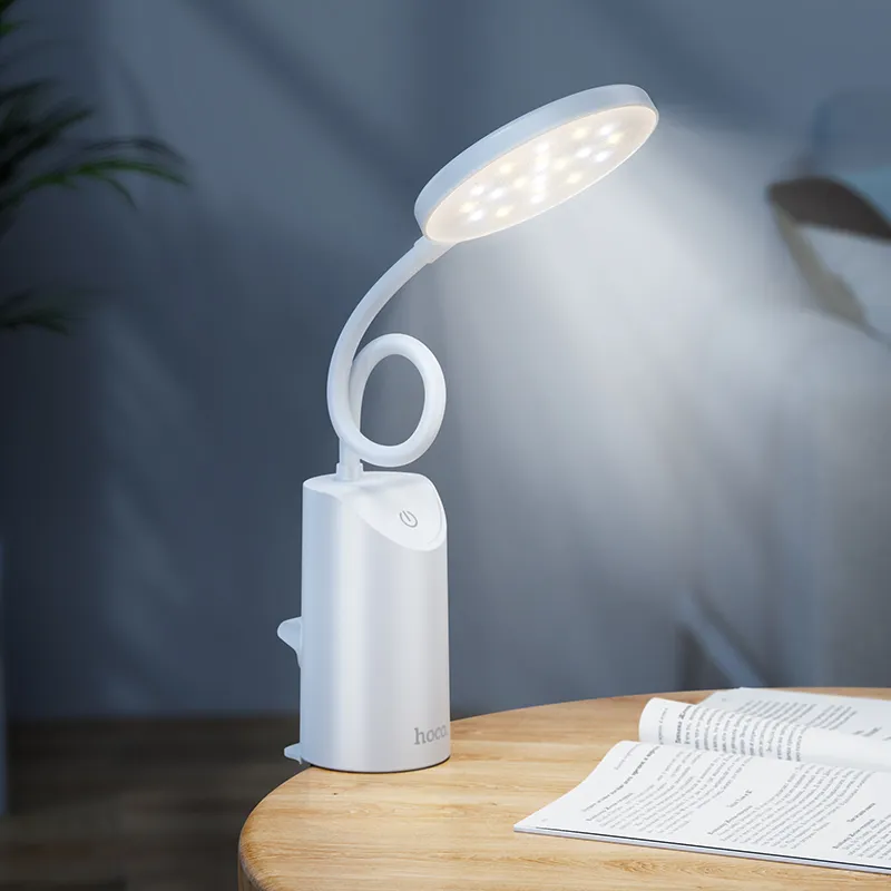 Đèn bàn Hoco HX10 kẹp thiết kế hiện đại, ánh sáng ổn định, dễ điều chỉnh