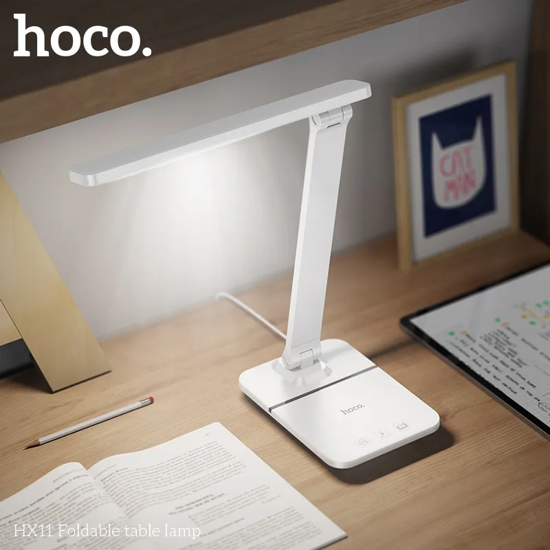 Đèn Bàn Hoco HX11 Gấp kiểu dáng tinh tế phù hợp mọi không gian làm việc