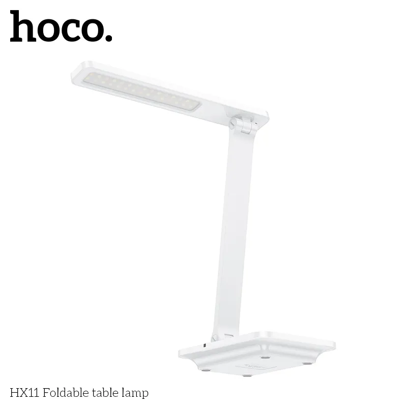 Kích thước Đèn Bàn Hoco HX11 171x120x355mm phù hợp mọi bàn làm việc nhỏ gọn