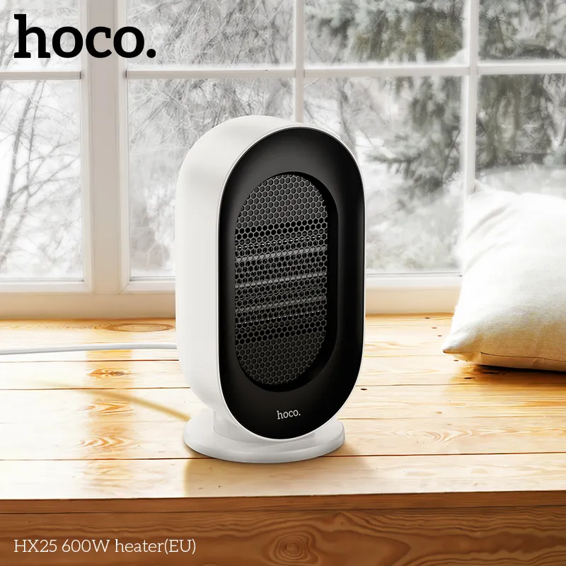Kích thước Máy Sưởi Hoco HX25 600W nhỏ gọn 142x259x106mm tiện dụng trong sử dụng