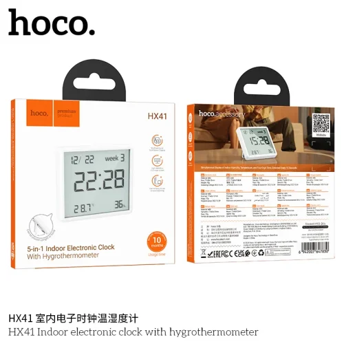 Đồng Hồ Điện Tử Hoco HX41 Trong nhà kèm nhiệt ẩm kế