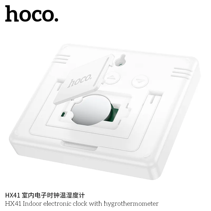 Đồng Hồ Điện Tử Hoco HX41 với màn hình LCD hiển thị nhiệt độ ẩm chính xác trong nhà