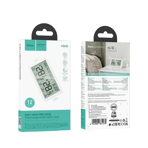 Đồng Hồ Điện Tử Hoco HX42 Trong nhà kèm nhiệt ẩm kế