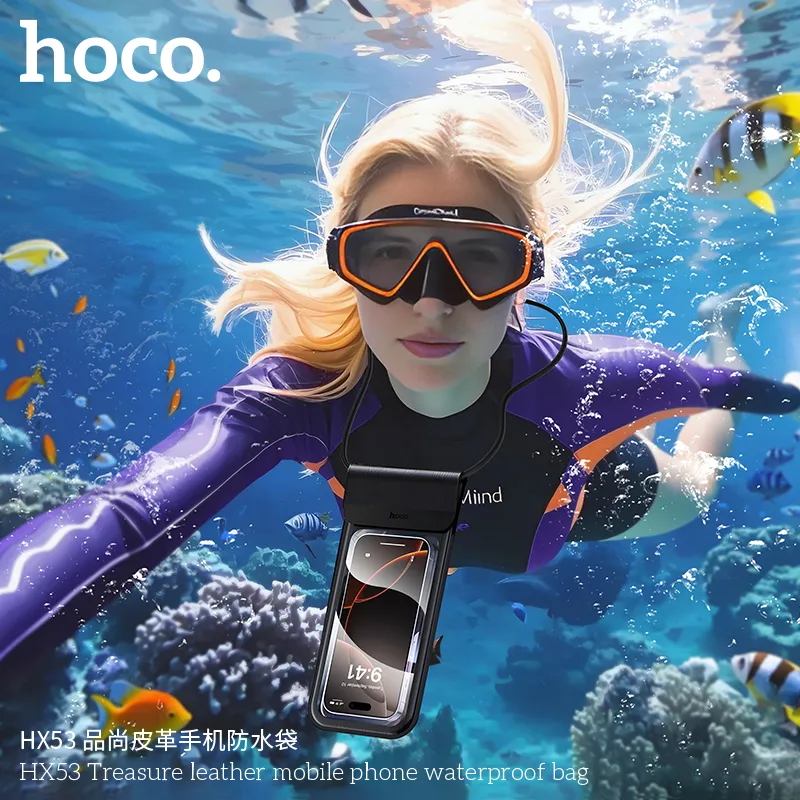 Túi chống nước Hoco HX53 Treasure bằng chất liệu PU + TPU cao cấp, dây đeo tiện lợi