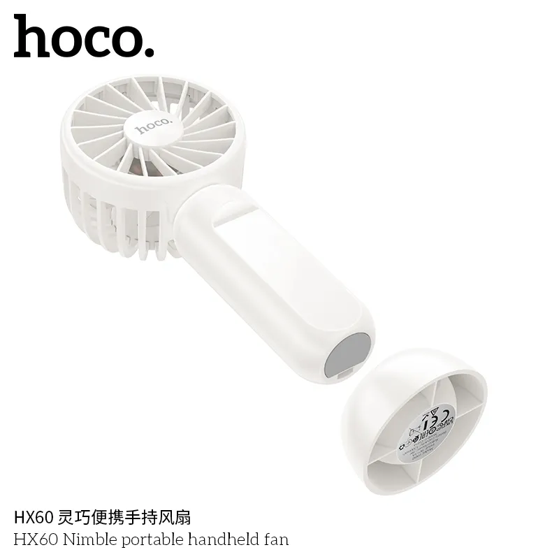 Quạt Hoco HX60 Quạt cầm tay thiết kế hiện đại và nhỏ gọn phù hợp di động