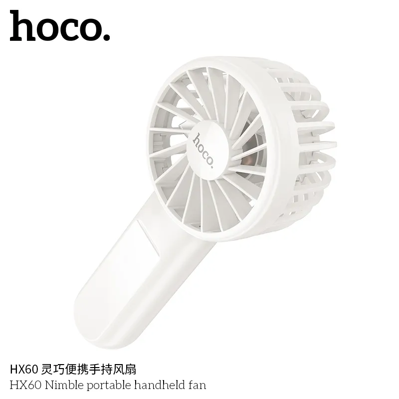Quạt Hoco HX60 thiết kế thanh lịch với chất liệu ABS bền bỉ