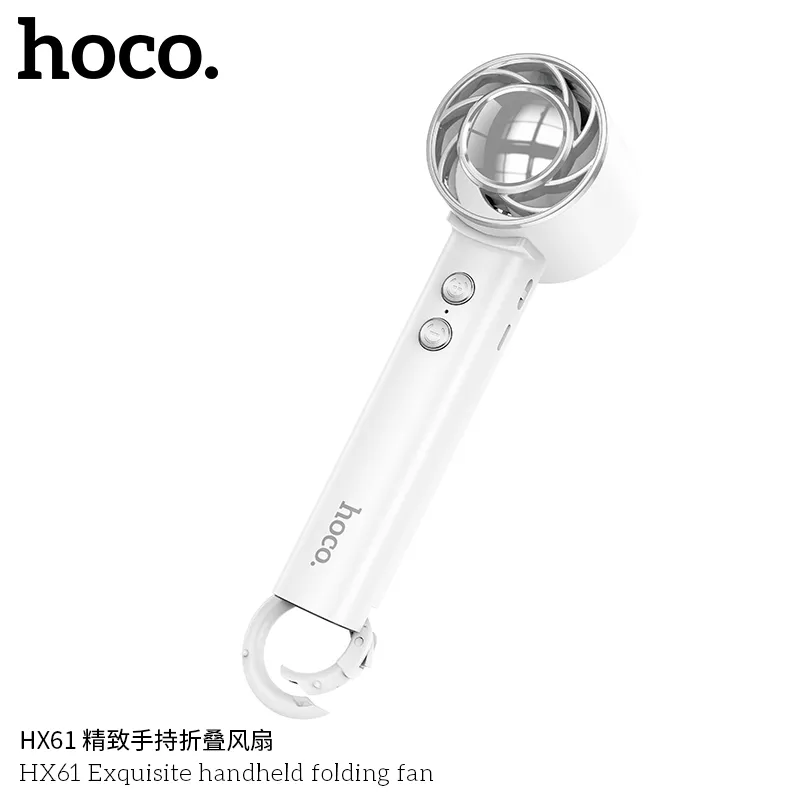 Kích thước quạt Hoco HX61 nhỏ gọn 55x51x200mm nhẹ 143g