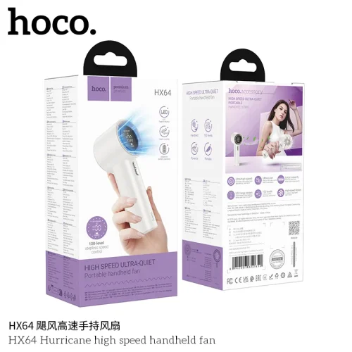 Quạt Hoco HX64 Quạt cầm tay tốc độ cao Hurricane