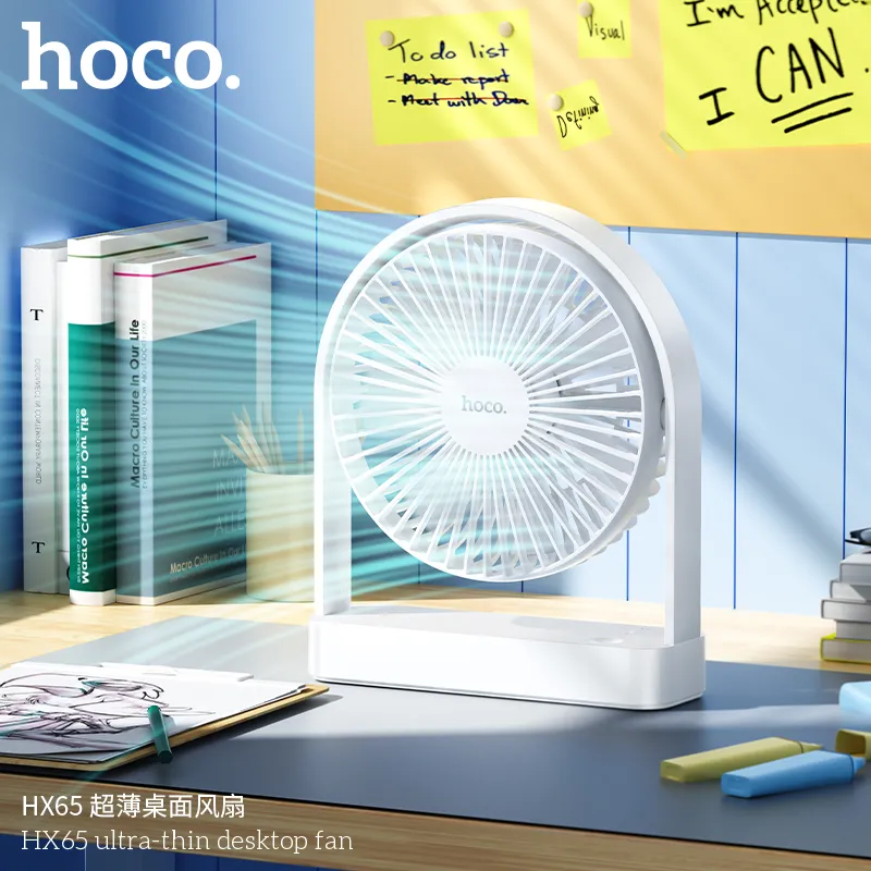 Trải nghiệm yên tĩnh với độ ồn chỉ 25db của quạt Hoco HX65