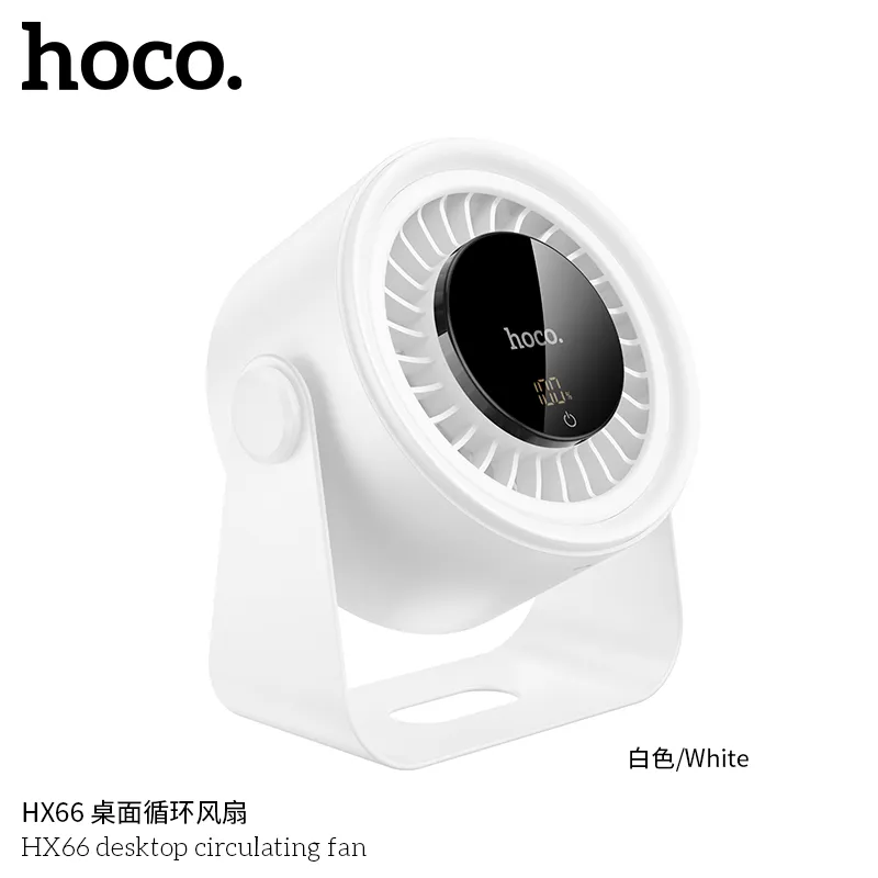 Quạt Hoco HX66 công năng điều chỉnh 5 mức gió dễ dàng
