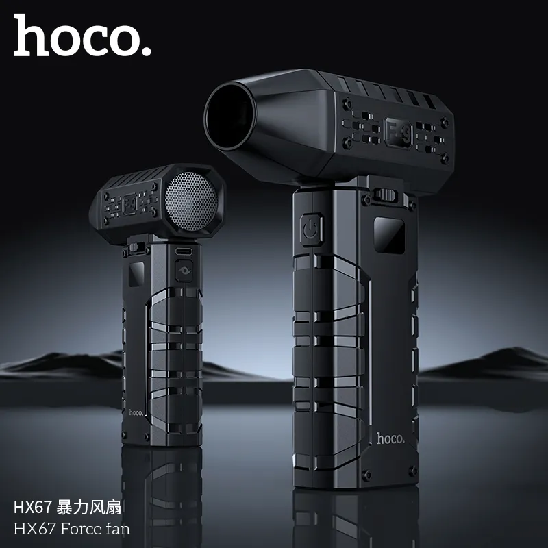 Quạt Hoco HX67 Force tính năng màn hình kỹ thuật số hiển thị pin
