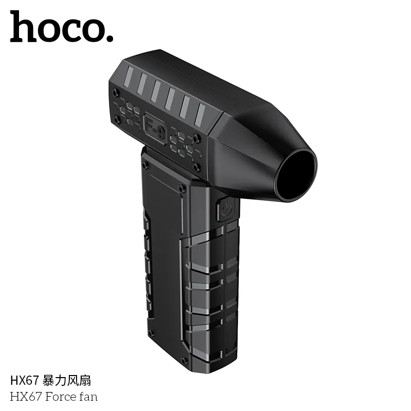 Quạt Hoco HX67 Force kích thước nhỏ gọn 137x100x36mm tiện mang theo